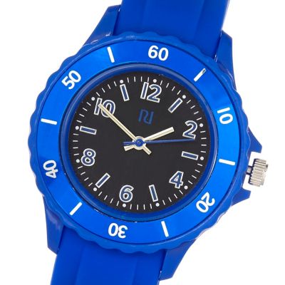 Boys blue rubber sporty watch